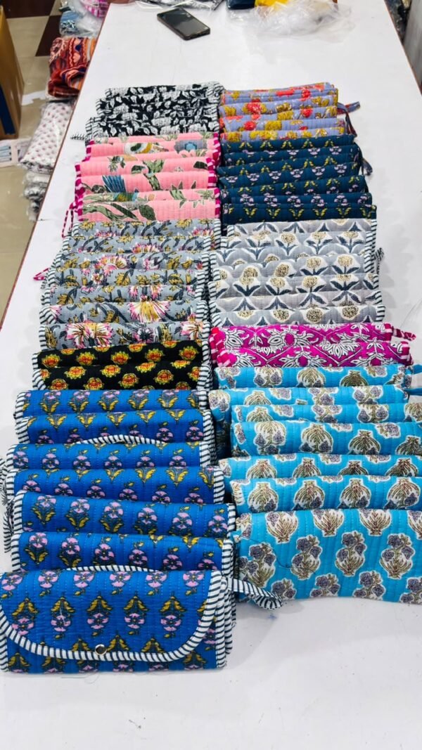 Quilted Folding Pouch / Clutch